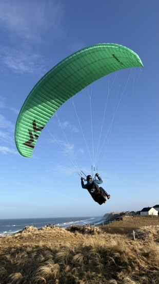 SUPRA green at the coast, soaring