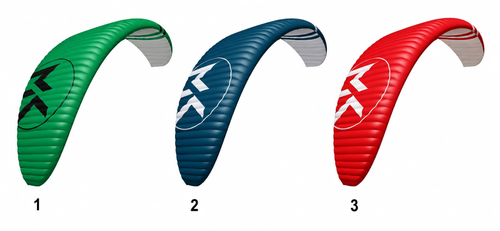 SUPRA in the three standard color variants Green, Anthracite/Petrol, and Red